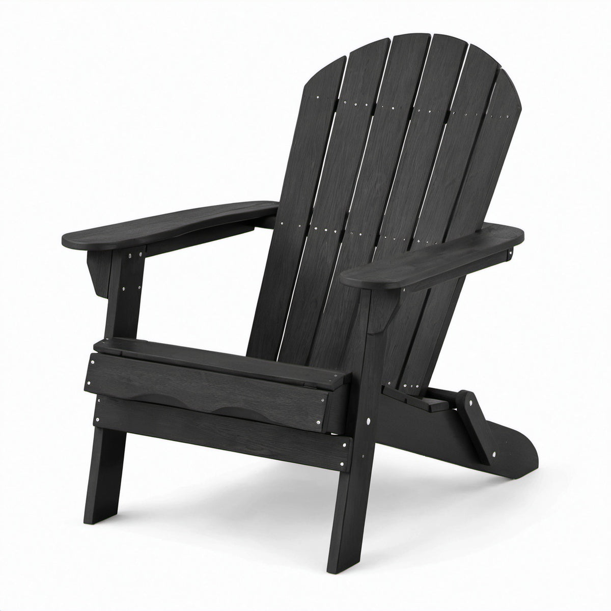 Adirondackstuhl aus Holzkunststoff-Verbund Schwarz 90x75x90cm