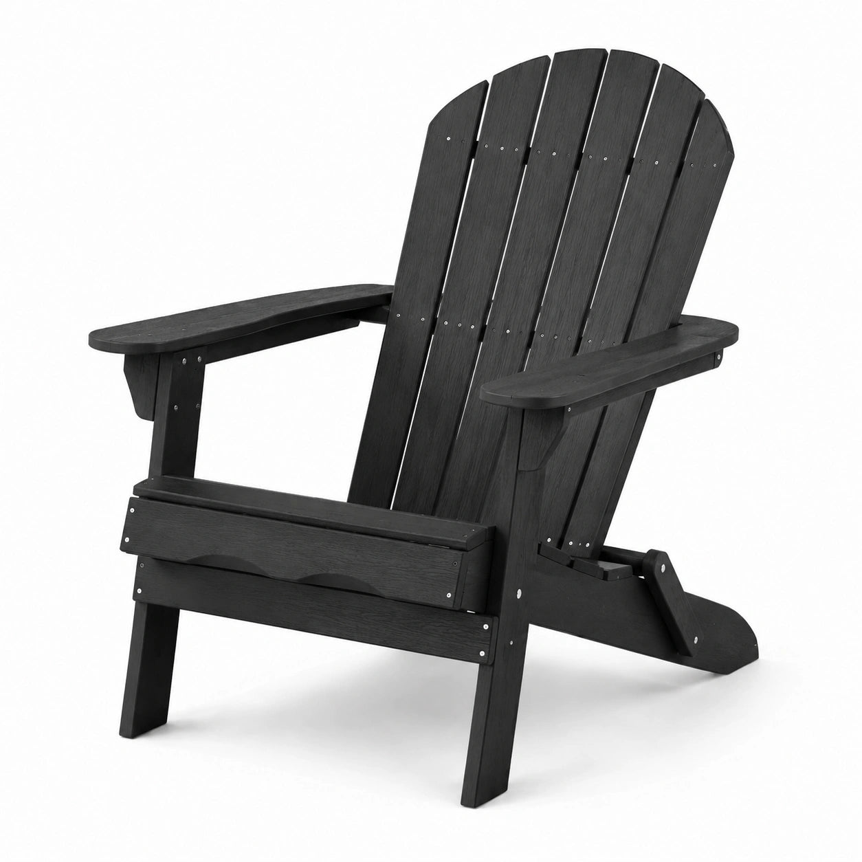 Adirondackstuhl aus Holzkunststoff-Verbund Schwarz 90x75x90cm