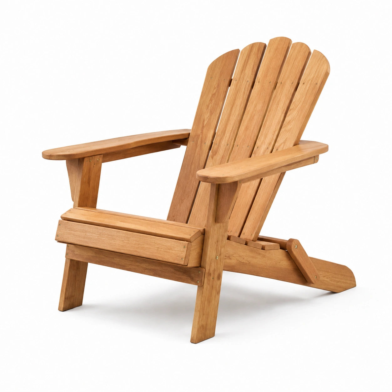 Holzstuhl aus Teak mit ergonomischem Design