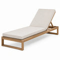 Gartenliege aus Holz mit verstellbarer Rückenlehne Beige